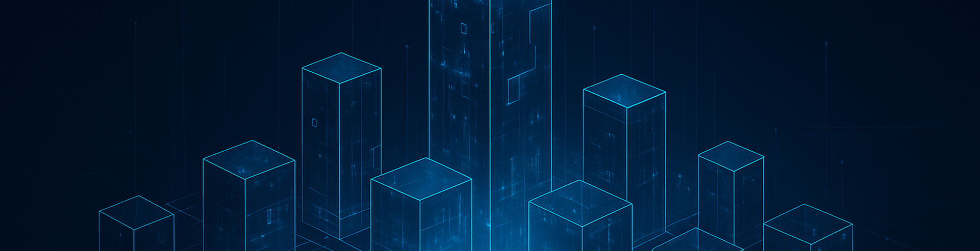 Glowing Structures Connected by a Grid