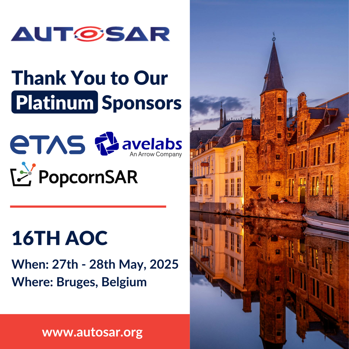 AUTOSAR 16th AOC Platinum Sponsors